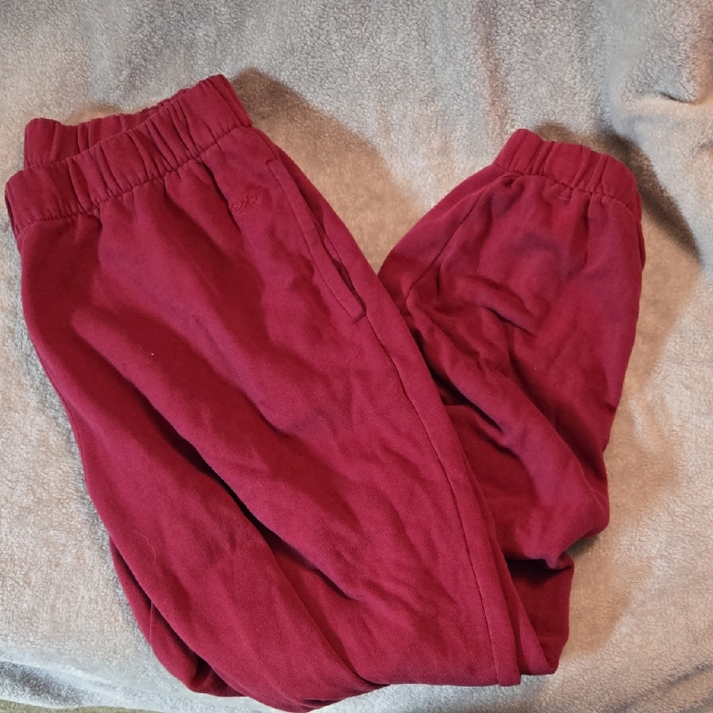 Hollister Burgundy Joggers